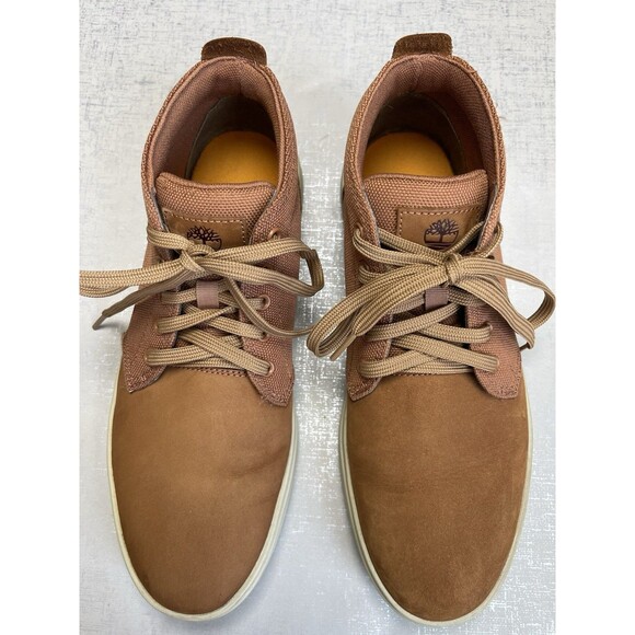 Timberland Davis Square Chukka Boots Men\'s 8.5 M Wheat Nubuck Comfort‎ Lace Up main image 5
